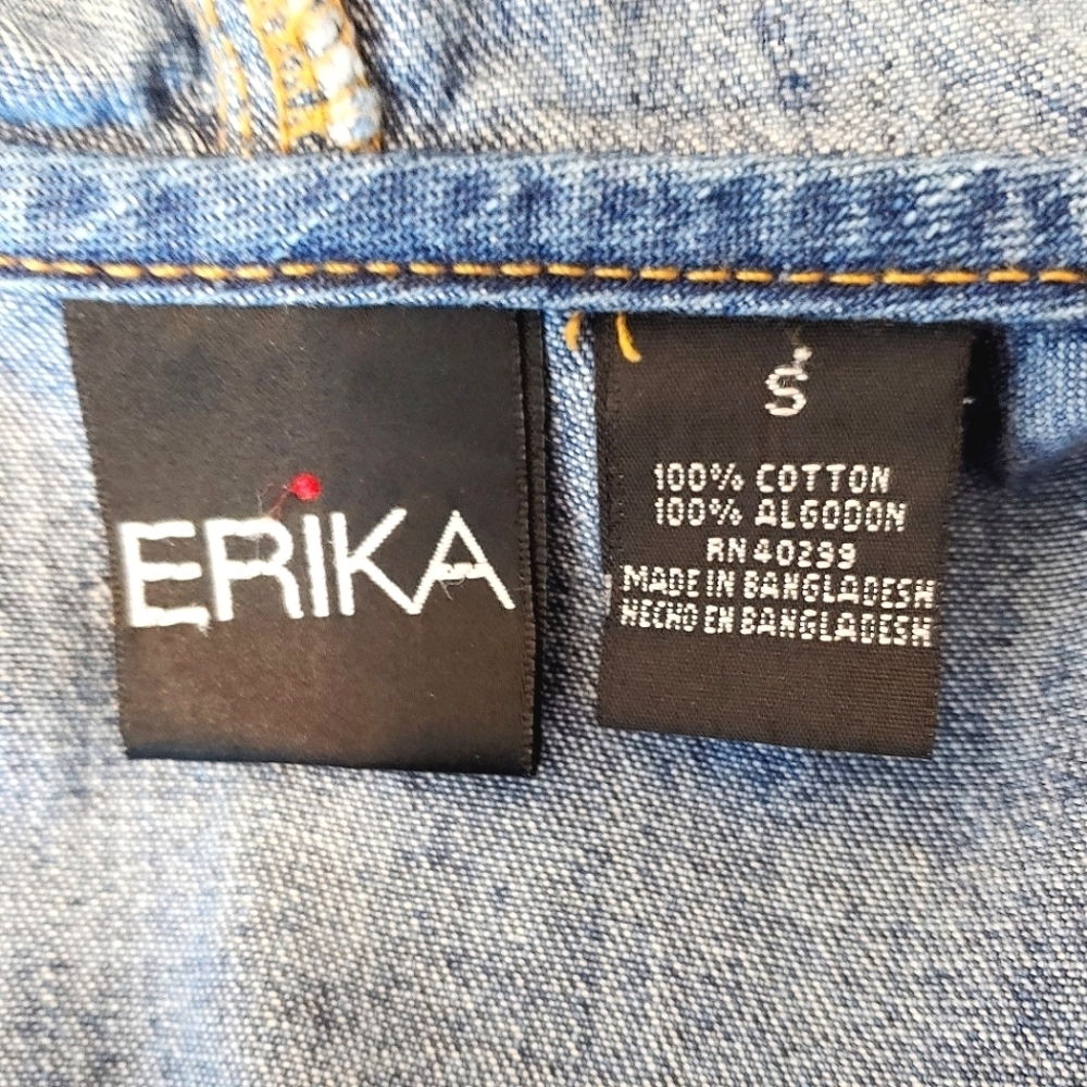 Erika denim jacket. Blur, Size Small. - Picture 4 of 10